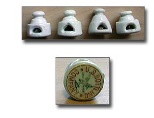Antique porcelain bottle stoppers