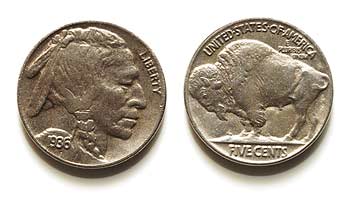 1936 Buffalo nickel