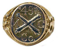 Civil War Army Military Ring 10k Gold