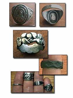 men's antiqued vintage religious ring medal